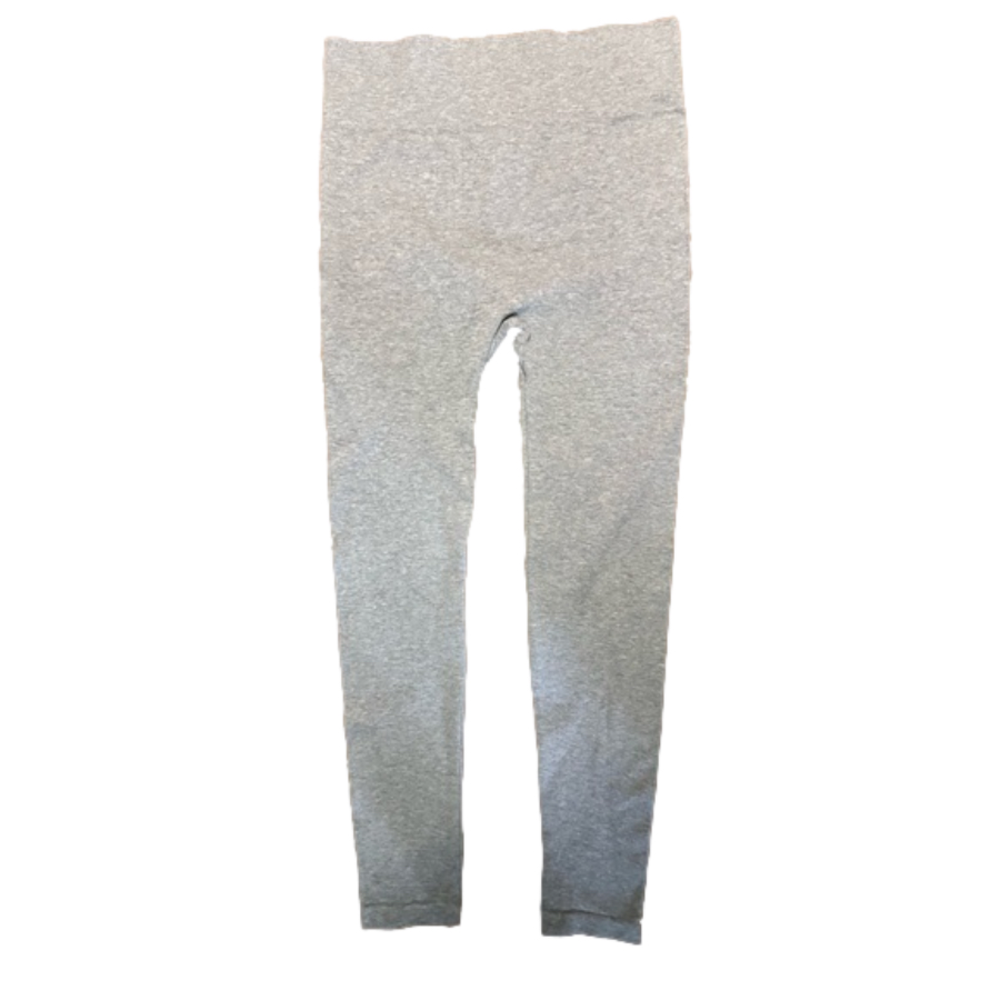 Women's Electric Yoga Leggings - ribbed light gray/stretchy Sz 1X - EGUC - Picture 1 of 4